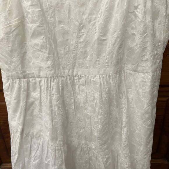 Club Monaco Tiered Travellers Maxi Dress Size 0 White Women's Light - Picture 5 of 16